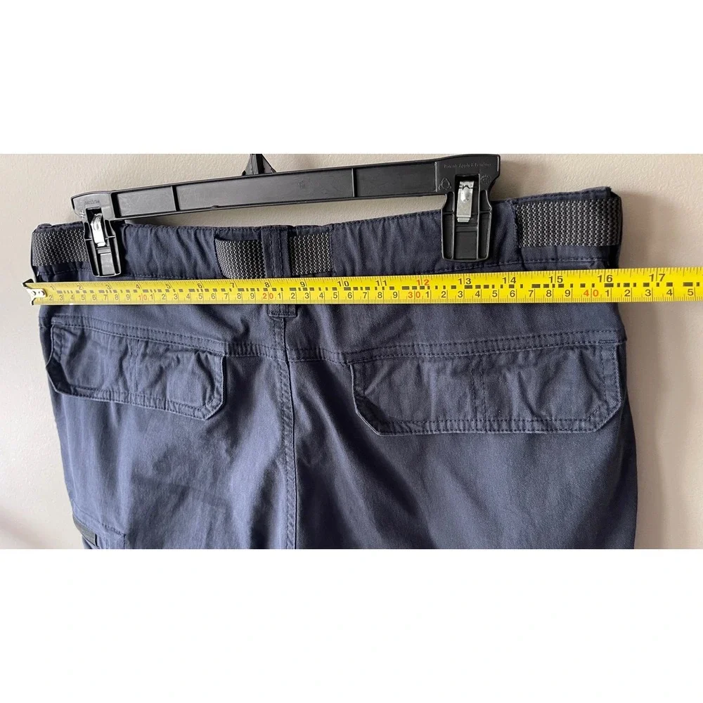 BC Clothing Mens Convertible Cargo Hiking Pants Navy Zip Off Shorts S 34 buckle